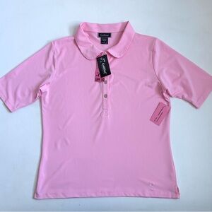 Golftini Fabulous Elbow Shortsleeve Golf Polo Shirts Large Light Pink
